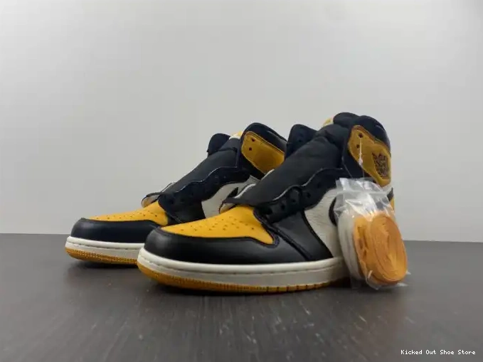 Yellow 555088-711 OG High 1 Air Toe Jordan 0603